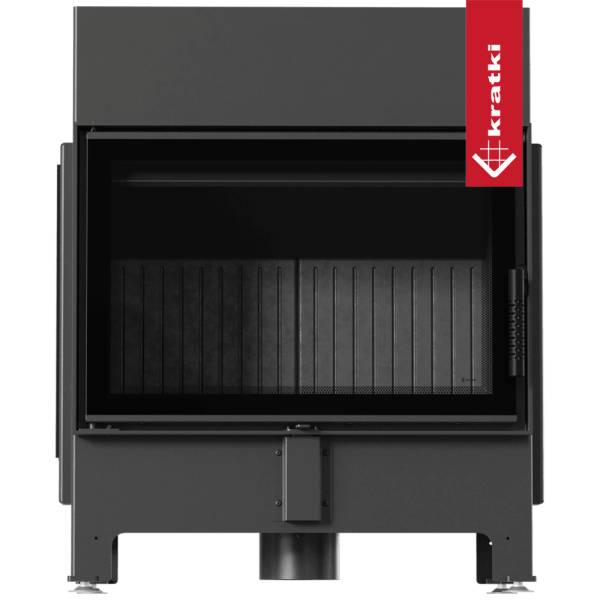 Kominek KRATKI ZIBI ECO 9,9 kW Ø 180 z czarnym wyłożeniem