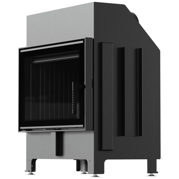 Kominek KRATKI ZIBI ECO 9,9 kW Ø 180 z czarnym wyłożeniem