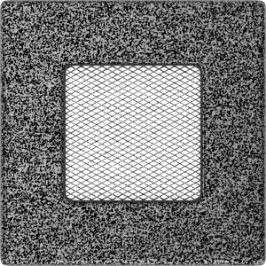 Kratka wentylacyjna kominkowa 11x11 czarno-srebrna