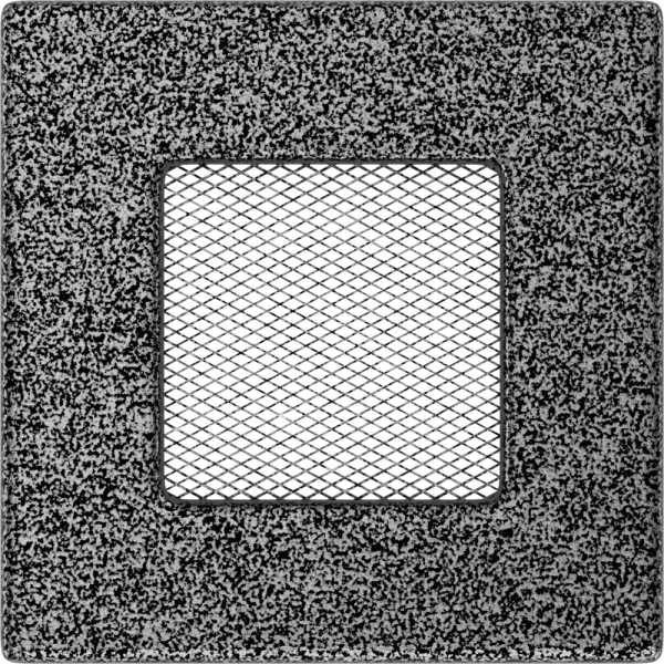 Kratka wentylacyjna kominkowa 11x11 czarno-srebrna