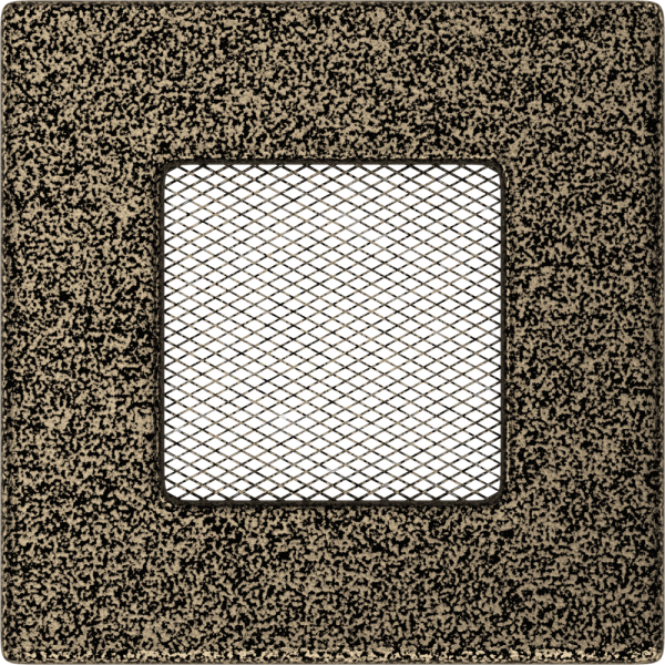 Kratka wentylacyjna kominkowa 11x11 czarno-złota