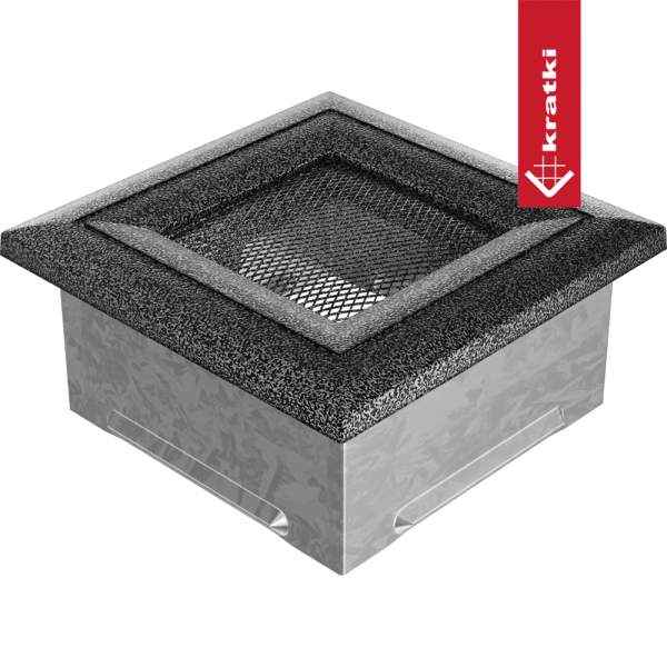 Kratka kominkowa Oskar 11x11 czarno-srebrna