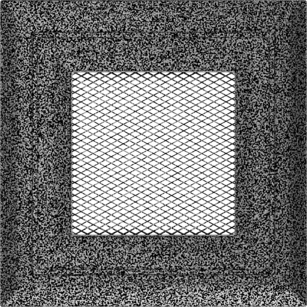 Kratka kominkowa Oskar 11x11 czarno-srebrna