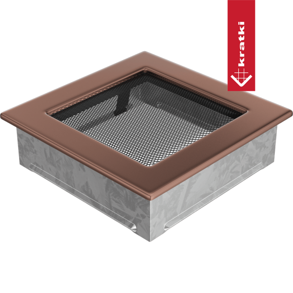 Kratka kominkowa 17x17 miedź galwaniczna