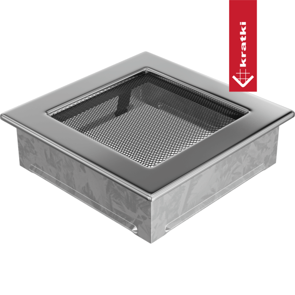 Kratka wentylacyjna kominkowa 17x17 niklowana