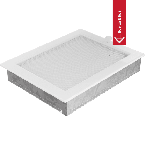 Kratka wentylacyjna kominkowa 22x30 biała z żaluzją