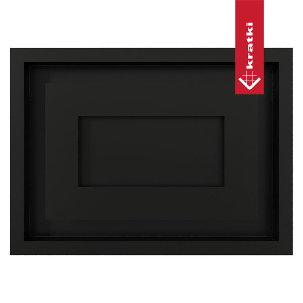 Kratka wentylacyjna kominkowa WIND 22x30 czarna
