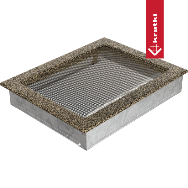 Kratka wentylacyjna kominkowa 22x30 czarno-złota