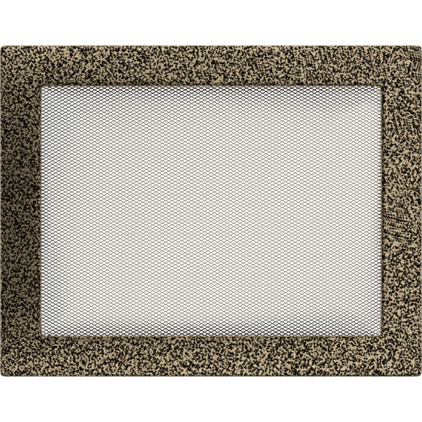 Kratka wentylacyjna kominkowa 22x30 czarno-złota