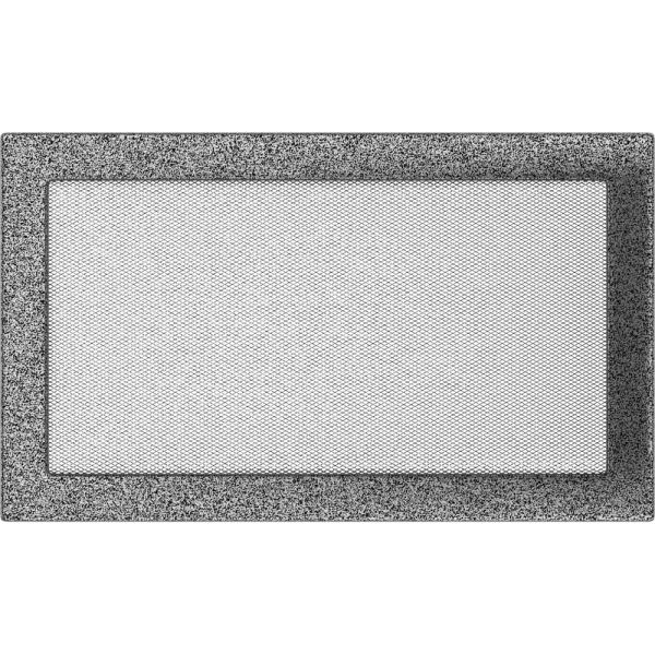 Kratka wentylacyjna kominkowa 22x37 czarno-srebrna