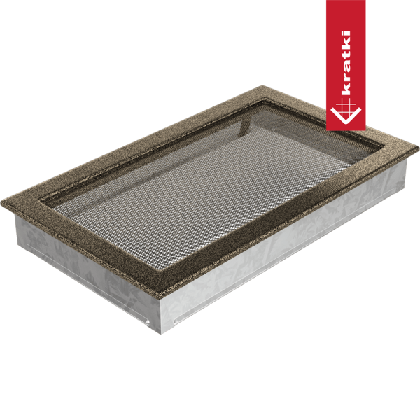 Kratka wentylacyjna kominkowa 22x37 czarno-złota