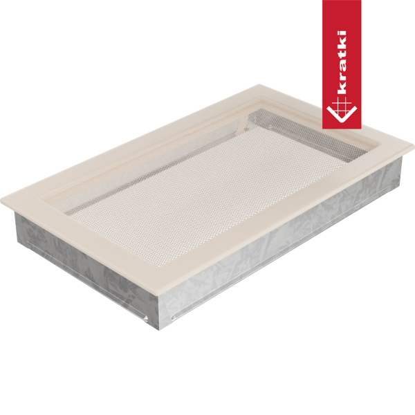Kratka wentylacyjna kominkowa 22x37 kremowa