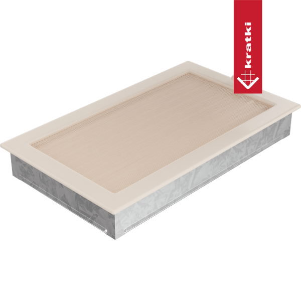 Kratka wentylacyjna kominkowa 22x37 kremowa z żaluzją