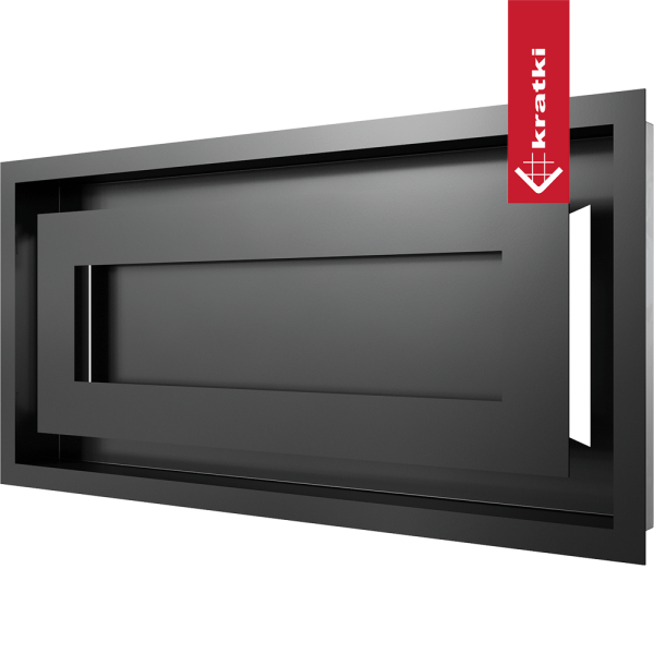 Kratka wentylacyjna kominkowa WIND 22x45 czarna