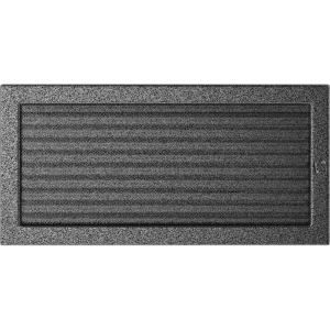 Kratka kominkowa 22x45 czarno-srebrna z żaluzją