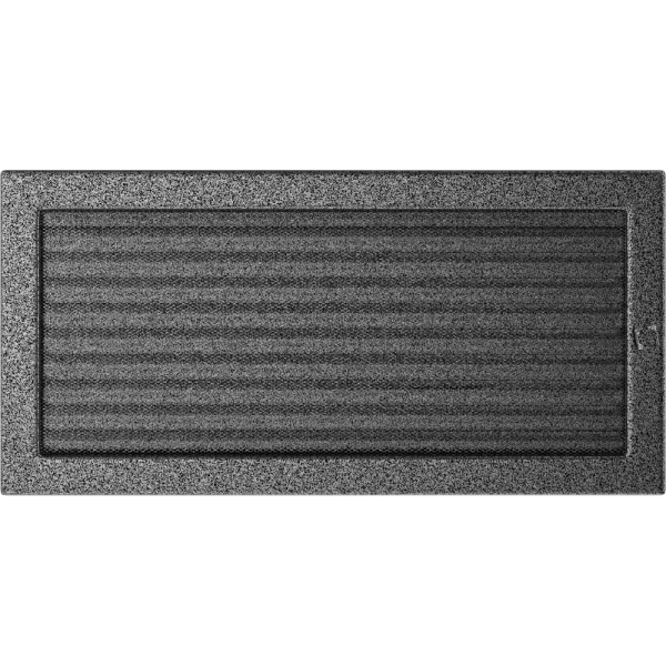 Kratka kominkowa 22x45 czarno-srebrna z żaluzją