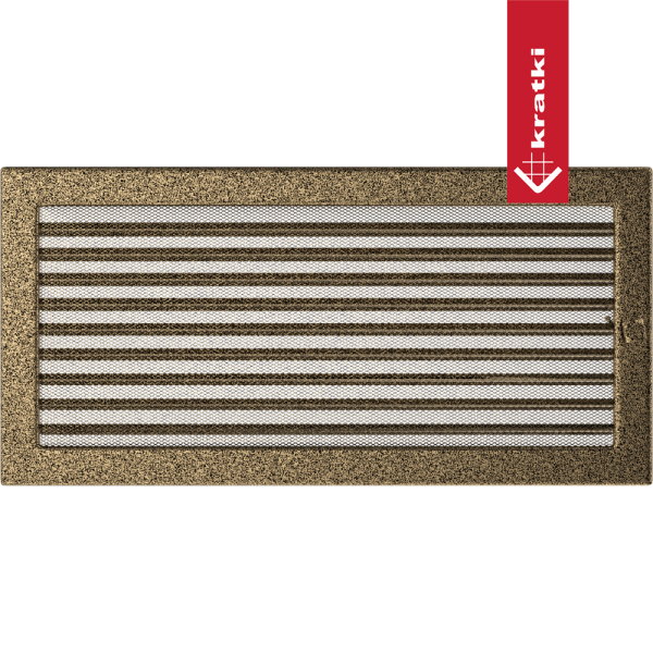 Kratka kominkowa 22x45 czarno-złota z żaluzją
