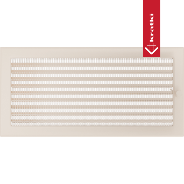 Kratka kominkowa 22x45 kremowa z żaluzją