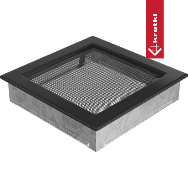 Kratka wentylacyjna kominkowa 22x22 czarna