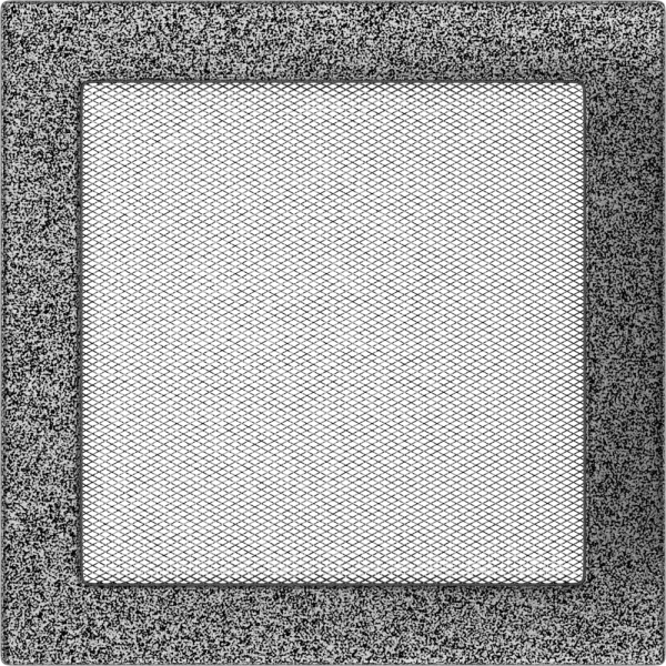 Kratka wentylacyjna kominkowa 22x22 czarno-srebrna
