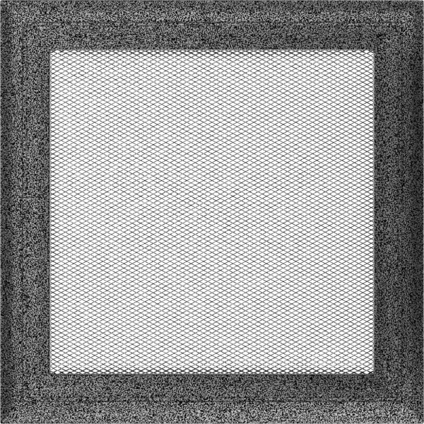 Kratka wentylacyjna kominkowa Oskar 22x22 czarno-srebrna