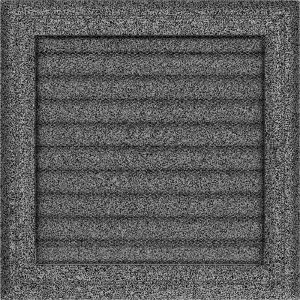 Kratka wentylacyjna kominkowa Oskar 22x22 czarno-srebrna z żaluzją