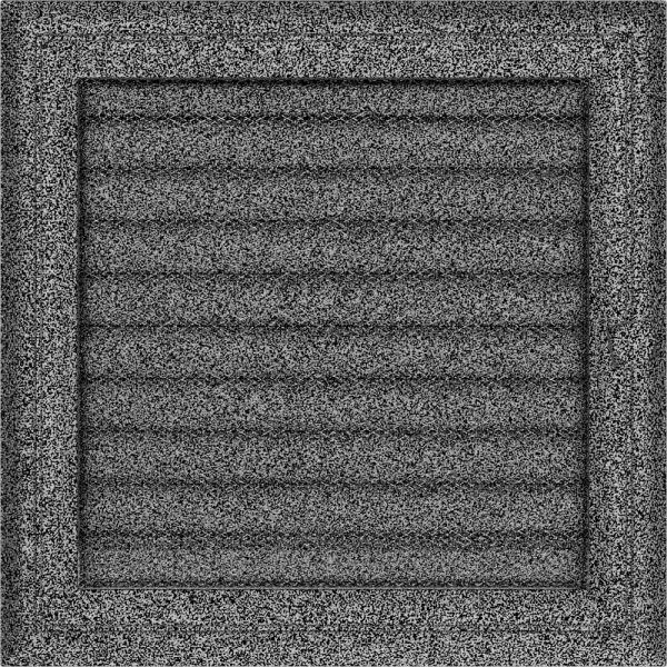 Kratka wentylacyjna kominkowa Oskar 22x22 czarno-srebrna z żaluzją