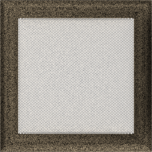 Kratka wentylacyjna kominkowa Oskar 22x22 czarno-złota