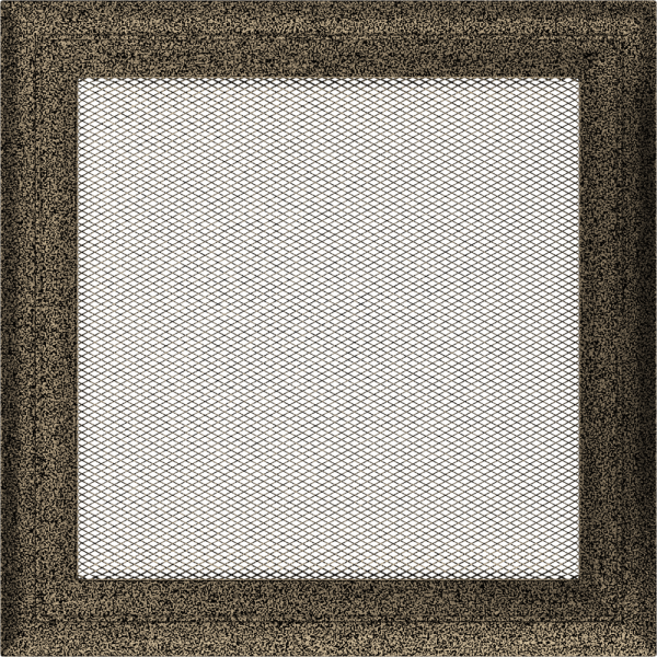 Kratka wentylacyjna kominkowa Oskar 22x22 czarno-złota