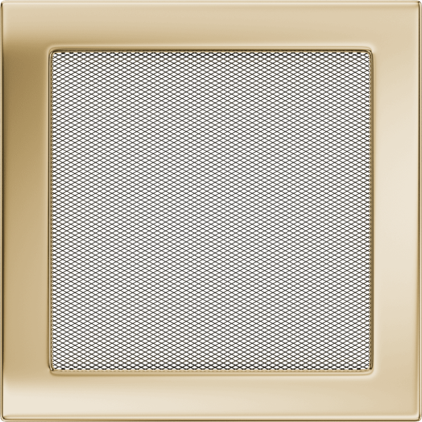 Kratka wentylacyjna kominkowa 22x22 pozłacana