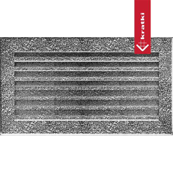 Kratka kominkowa FRESH 17x30 czarno-srebrna