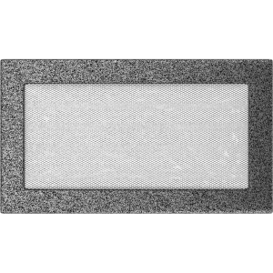 Kratka wentylacyjna kominkowa 17x30 czarno-srebrna