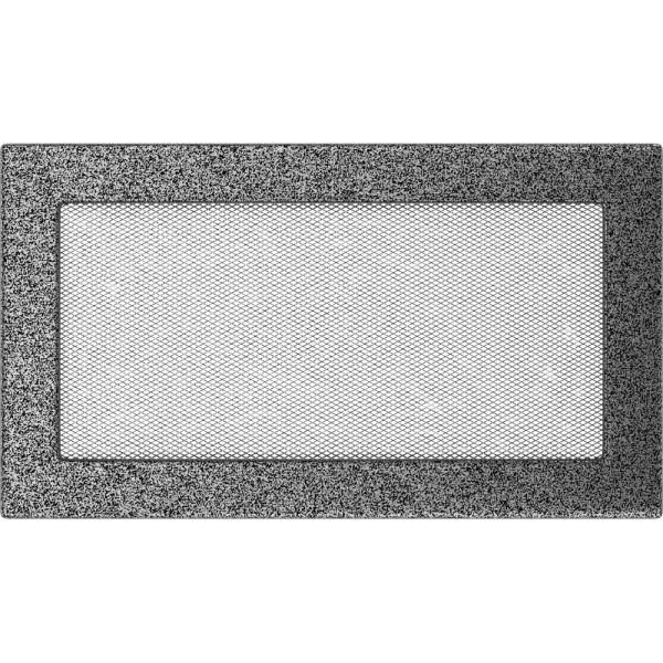 Kratka wentylacyjna kominkowa 17x30 czarno-srebrna