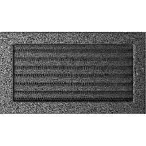 Kratka wentylacyjna kominkowa 17x30 czarno-srebrna z żaluzją