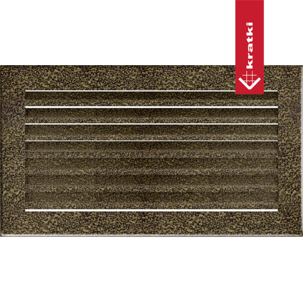 Kratka wentylacyjna kominkowa FRESH 17x30 czarno-złota