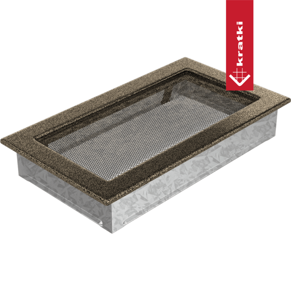 Kratka wentylacyjna kominkowa 17x30 czarno-złota