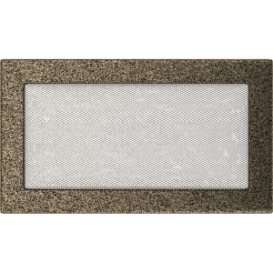 Kratka wentylacyjna kominkowa 17x30 czarno-złota
