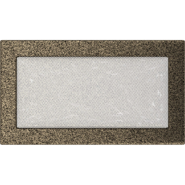 Kratka wentylacyjna kominkowa 17x30 czarno-złota