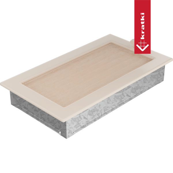 Kratka wentylacyjna kominkowa 17x30 kremowa z żaluzją