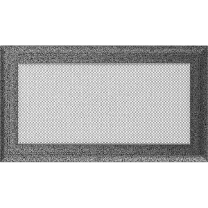 Kratka wentylacyjna kominkowa Oskar 17x30 czarno-srebrna