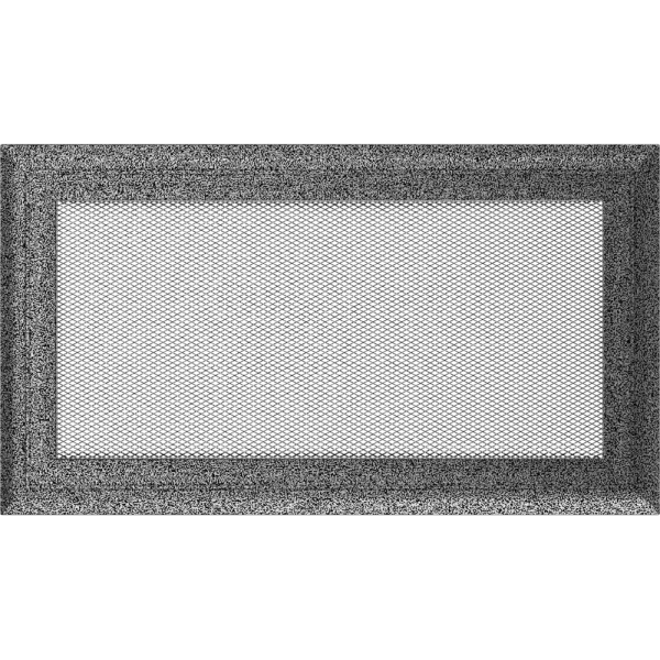 Kratka wentylacyjna kominkowa Oskar 17x30 czarno-srebrna