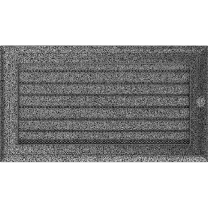 Kratka wentylacyjna kominkowa Oskar 17x30 czarno-srebrna z żaluzją