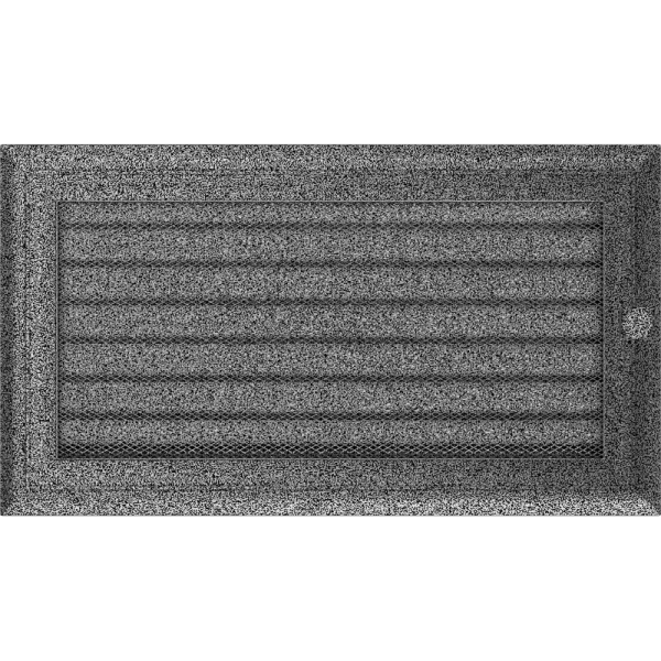 Kratka wentylacyjna kominkowa Oskar 17x30 czarno-srebrna z żaluzją