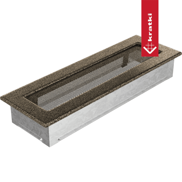 Kratka wentylacyjna kominkowa 11x32 czarno-złota