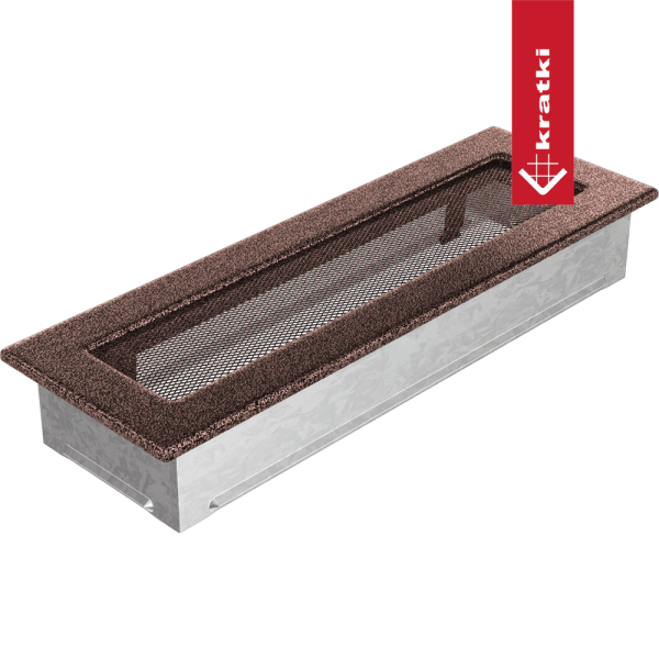 Kratka wentylacyjna kominkowa 11x32 miedziana