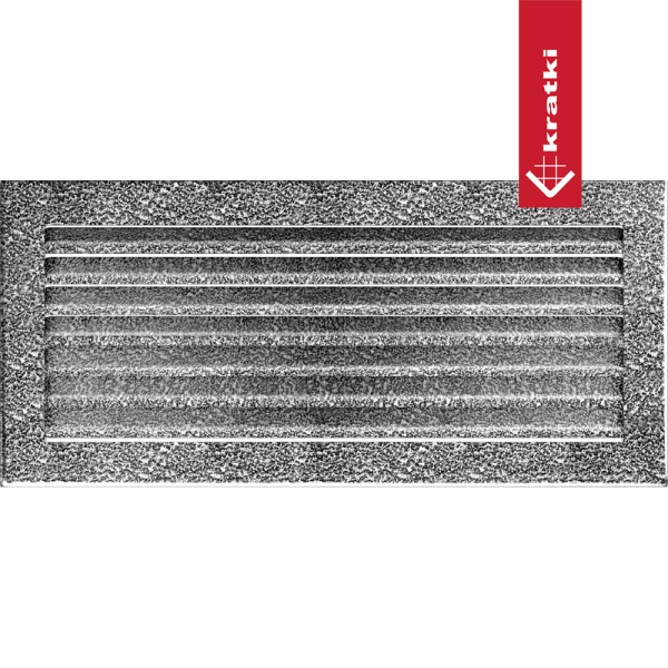 Kratka kominkowa FRESH 17x37 czarno-srebrna