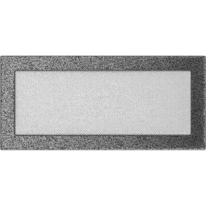 Kratka wentylacyjna kominkowa 17x37 czarno-srebrna