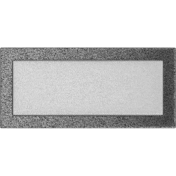 Kratka wentylacyjna kominkowa 17x37 czarno-srebrna