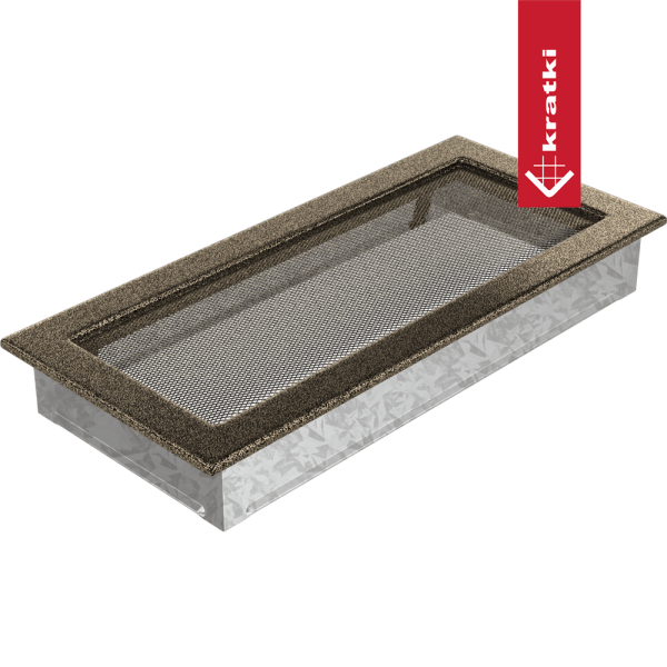 Kratka wentylacyjna kominkowa 17x37 czarno-złota