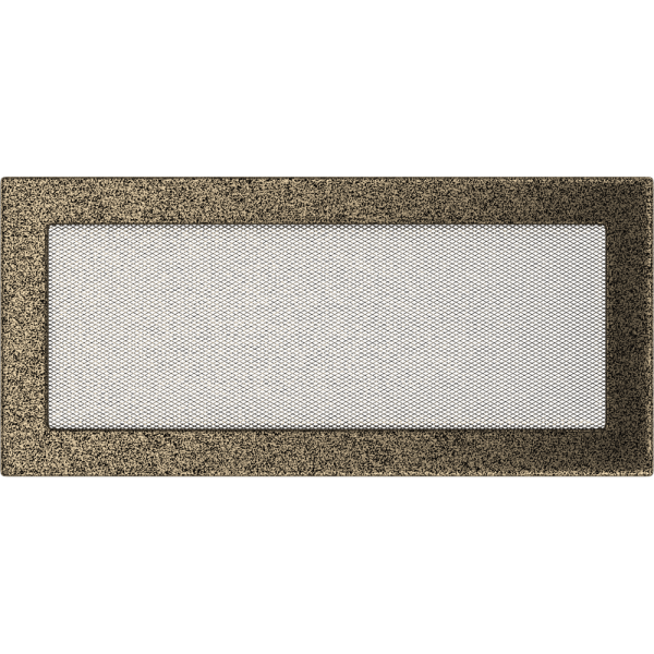 Kratka wentylacyjna kominkowa 17x37 czarno-złota